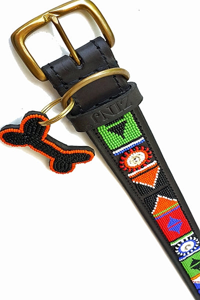 "Maragoli" Leather Beaded Dog Collars