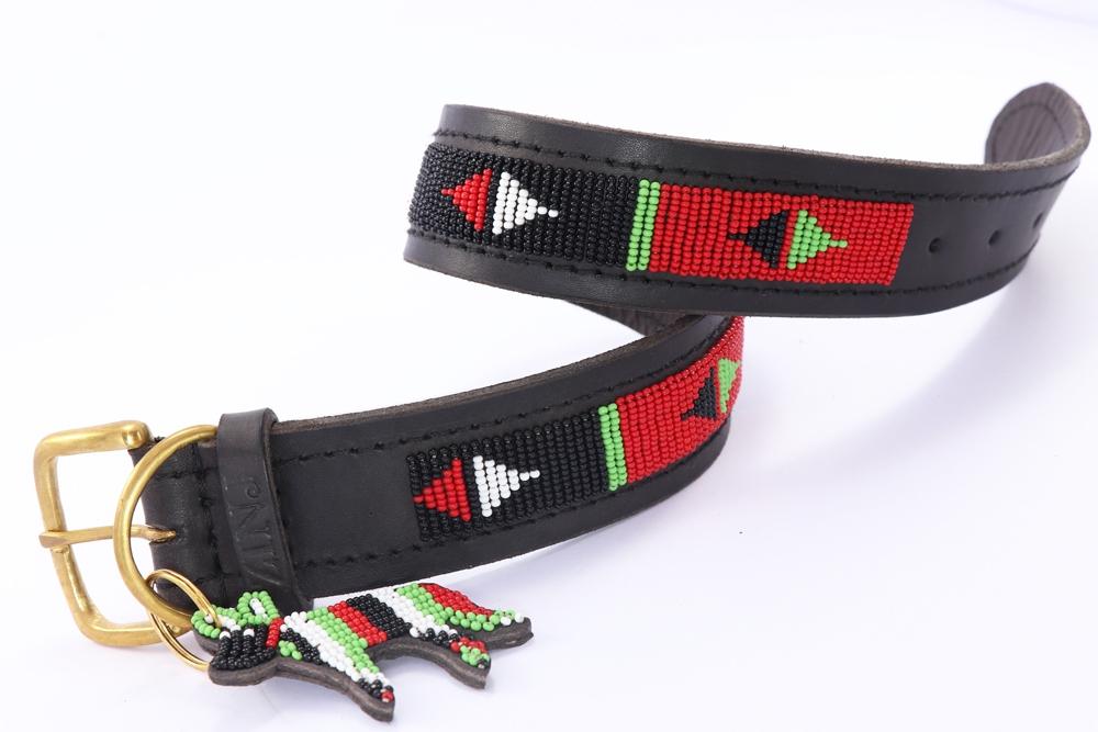 Load image into Gallery viewer, &amp;quot;Pokot Black&amp;quot; Beaded Dog Collars
