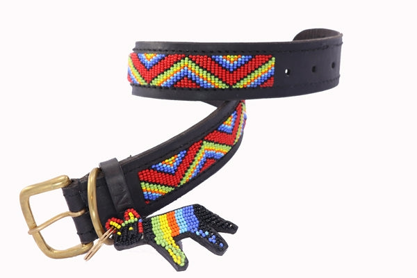 "Red Maasai" Beaded Dog Collars